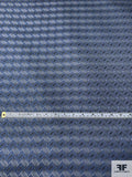 Rectangle Diagonal Lattice Silk Necktie Jacquard Brocade - Blue / Grey / Black