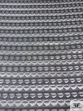 Tentacle Web Silk Necktie Jacquard Brocade - Black / Light Grey / White