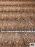 Paisley Silk Necktie Jacquard Brocade - Orange-Peach / Caramel / Tans