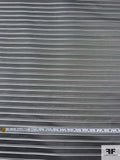 Rope-Look Striped Silk Necktie Jacquard Brocade - Grey / Black / White