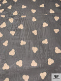 Anna Suit Cloud Printed Silk Chiffon Panel - Light Taupe / Black / Pale Olive