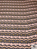 Anna Sui Daisey Dots Printed Silk Chiffon - Blush / Yellow / Black
