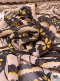 Anna Sui Daisey Dots Printed Silk Chiffon - Blush / Yellow / Black