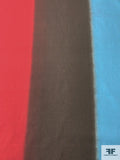 Italian Tri-Color Ombré Linen Blend - Blue / Cedar Brown / Red
