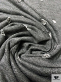 Novelty Jersey Knit with Wripped-Look Holes - Heather Dark Grey