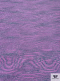 Slinky Knit with Cracked Ice Glitter in Wavy Striations - Lavender / Metallic Aquamarine