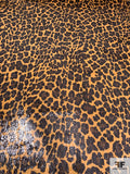 Animal Pattern Printed Sequins on Tulle - Turmeric / Black / Brown