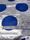 Circles Foil Printed Vinyl - Silver / Blue