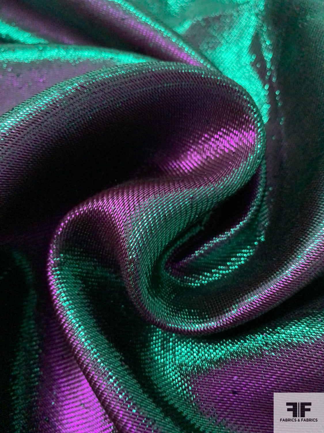 Vibrant Iridescent Lamé - Green/Purple | FABRICS & FABRICS – Fabrics ...