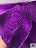 Novelty Pleated Lamé - Metallic Purple