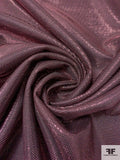 Metallic Pink Mesh Bonded on Black Heavy Knit