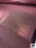 Metallic Pink Mesh Bonded on Black Heavy Knit