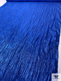 Metallic Crinkled Tissue Lamé - Electric Blue