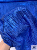 Metallic Crinkled Tissue Lamé - Electric Blue