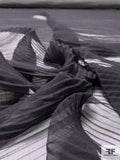 Pleated Silk Chiffon - Black