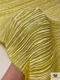 Pleated Polyester Charmeuse - Citrus Yellow