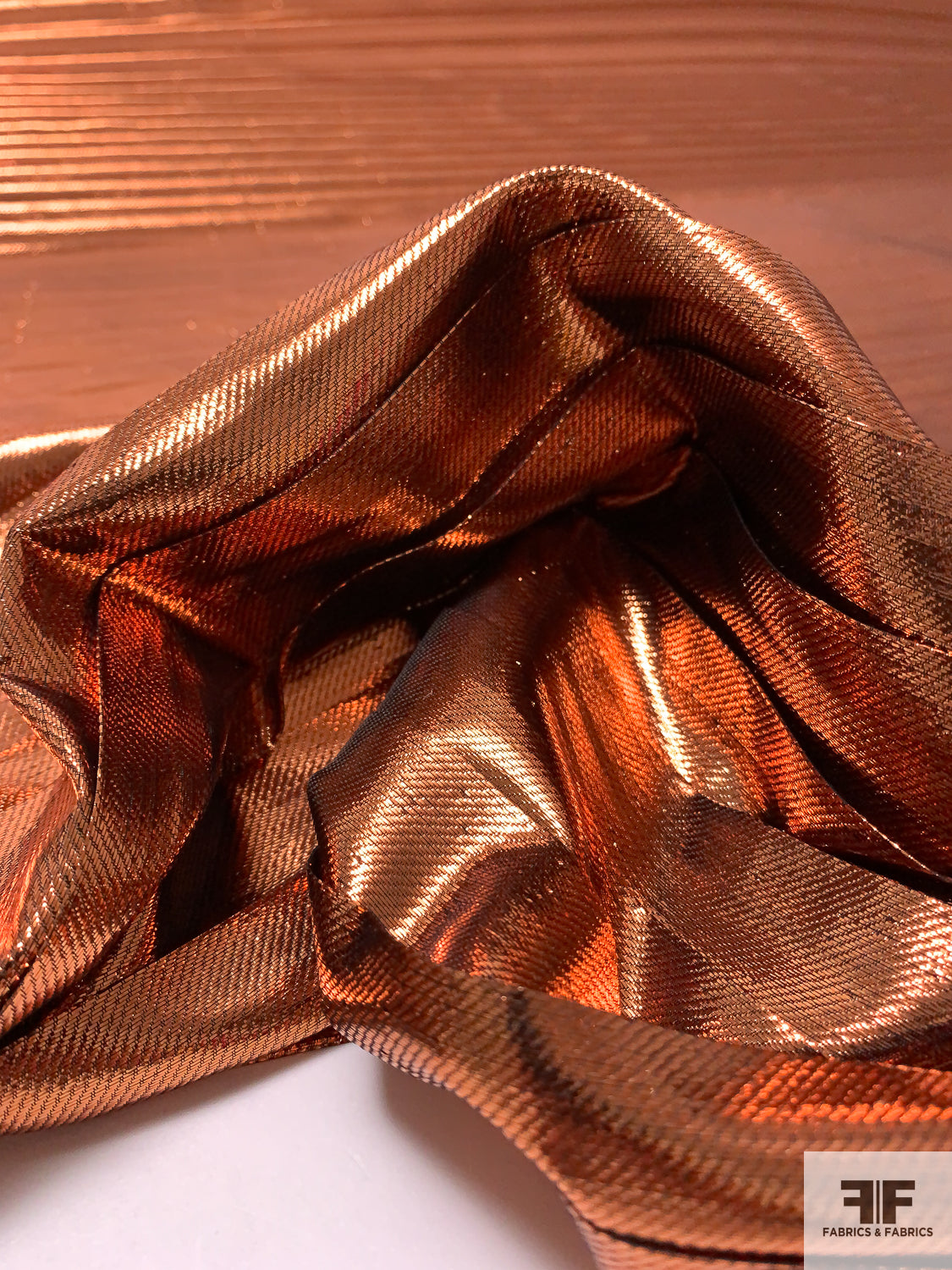 Pleated Lamé - Copper