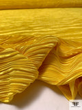 Pleated Shiny Knit - Dandelion Yellow