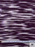 Anna Sui Italian Novelty Organza with Chenille and Lurex - Purple / Black