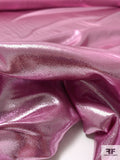 Anna Sui Italian Metallic Finished Solid Silk Charmeuse - Metallic Orchid Pink