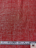 Foil Printed Linen - Red / Light Gold