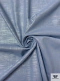 Foil Printed Linen - Dusty Blue / Silver