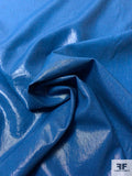 Foil Printed Linen - Deep Ocean Blue