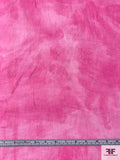 Italian Tie-Dye Printed Linen - Bubblegum Pink