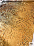 Ombré Animal Pattern Printed Silk Charmeuse - Gold / Caramel / Brown / Sky Blue