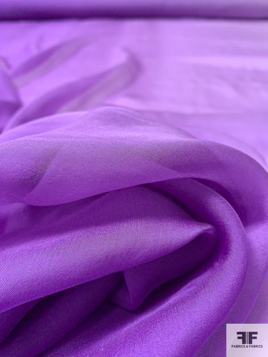 French Ombré Printed Silk Chiffon - Purple / Lavender