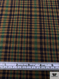 Lela Rose Plaid Yarn-Dyed Cotton - Ochre-Khaki / Navy / Green