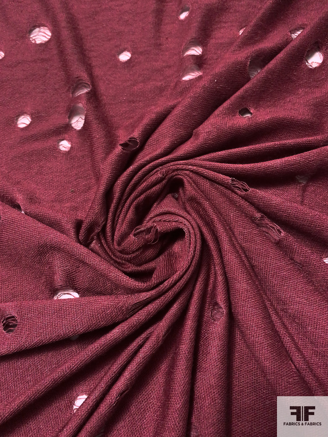 Polyester Fabric Ripped Ripped-Look Poly Rayon Jersey Knit - Dusty Rose | FABRICS & FABRICS ...