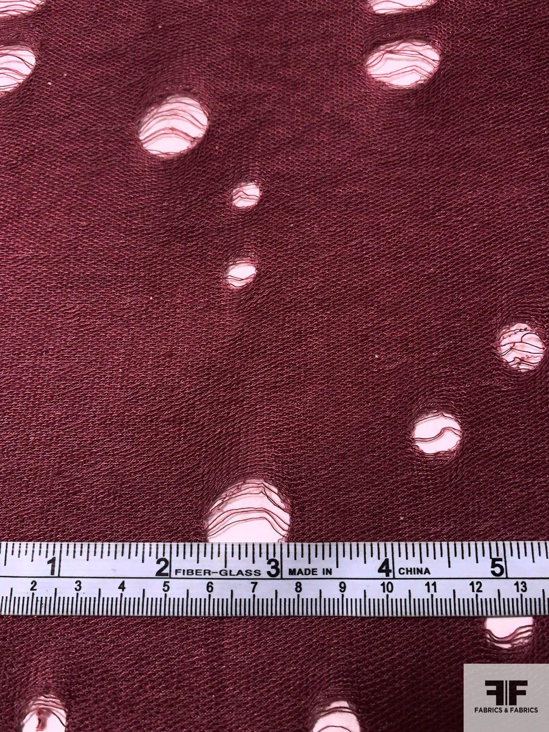 Polyester Fabric Ripped Ripped-Look Poly Rayon Jersey Knit - Dusty Rose | FABRICS & FABRICS ...