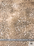 Cheetah Printed Crinkled Silk Chiffon - Brown / Tan