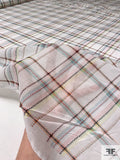 Plaid Printed Cotton Voile - Multicolor Pastels