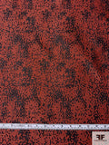 Vintage Jason Wu Pixel-Look Textured Metallic Brocade - Red / Black