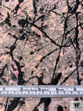 Splatter Pattern Brocade - Pink / Black / Grey