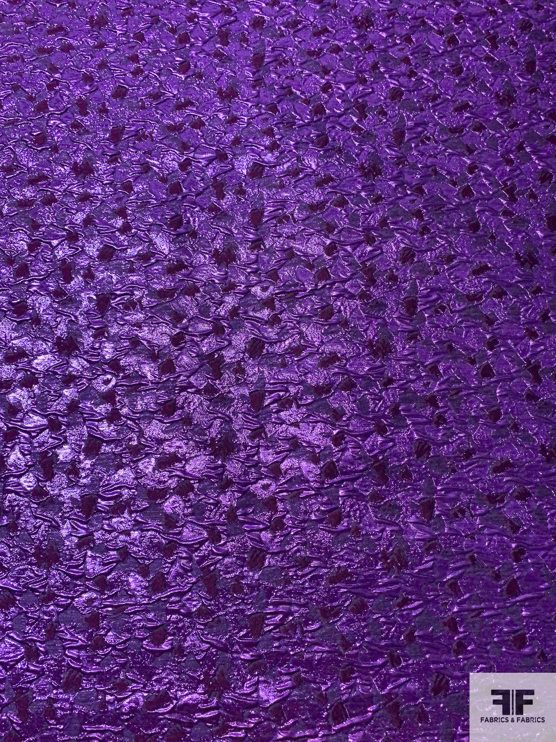 Textured Metallic Brocade - Electric Purple