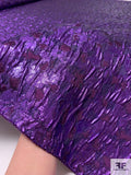 Textured Metallic Brocade - Electric Purple