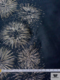 Famous NYC Designer Fireworks Metallic Brocade - Black / Gold / Silver
