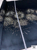 Famous NYC Designer Fireworks Metallic Brocade - Black / Gold / Silver