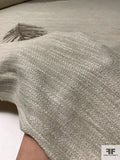 Italian Glittered Leaf Printed Twill-Weave Cotton-Linen - Oatmeal / Multicolor