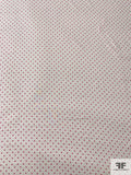 Ditsy Polka Dot Printed Rayon Challis - Magenta / Off-White