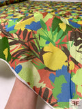 Floral Shrubs Printed Cotton Voile - Multicolor