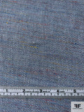 Italian Lightweight Cotton-Linen Tweed Suiting - Blue / Multicolor