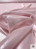 J Mendel Lurex Pinstriped Silk Chiffon - Light Pink / Silver
