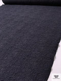 Textured Stretch Brocade - Navy Plum