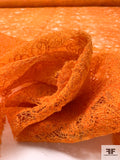 J Mendel Double-Scalloped Novelty Stiff Lace - Dark Orange