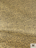 Reptile Printed Silk Charmeuse - Light Olive / Butter Yellow