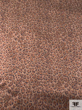 Leopard Printed Stretch Silk Charmeuse - Shades of Brown